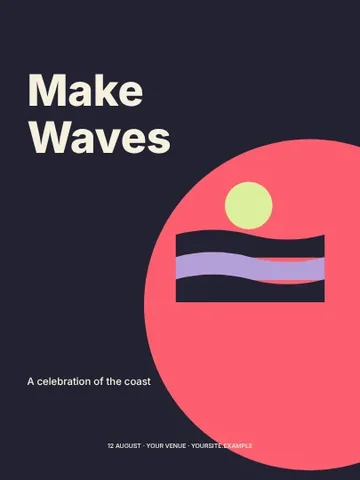 Make Waves · Bold poster template