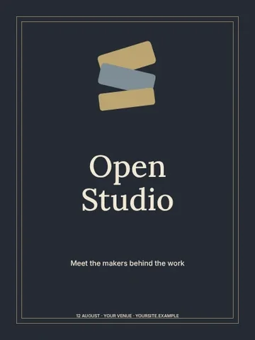 Open Studio · Elegant poster template