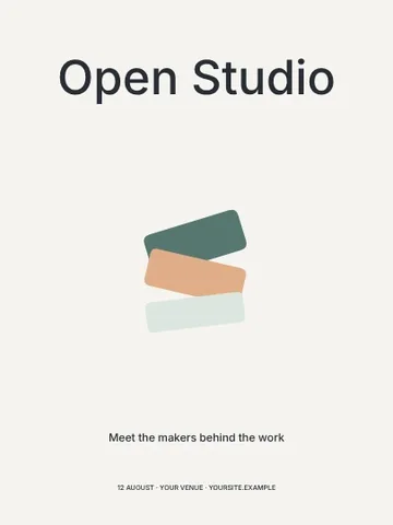 Open Studio · Minimal poster template