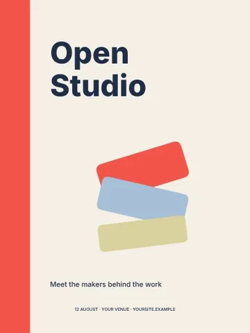 Open Studio · Swiss poster template