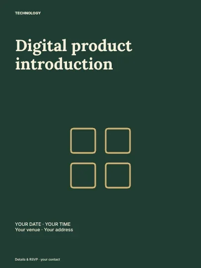 Digital product introduction · Split poster template