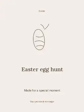 Easter egg hunt · Ribbon poster template