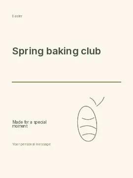 Spring baking club · Split poster template