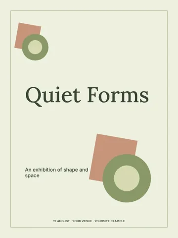 Quiet Forms · Botanical poster template