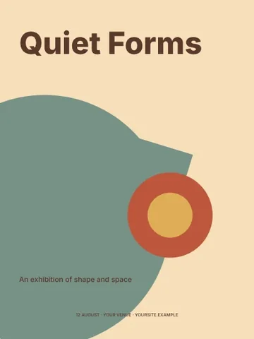 Quiet Forms · Retro poster template