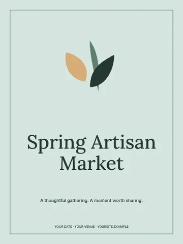 Spring Artisan Market · Frame poster template