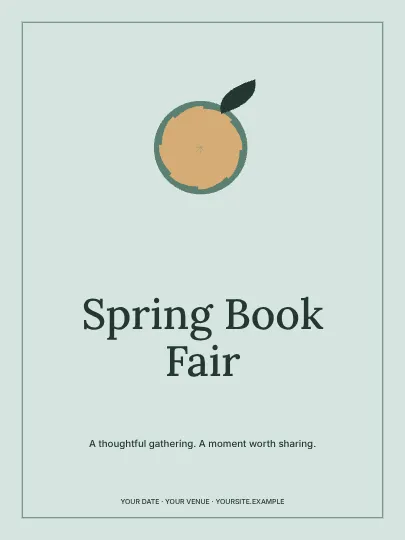 Spring Book Fair · Frame poster template