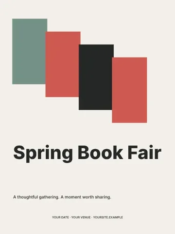 Spring Book Fair · Terrace poster template