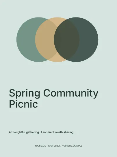 Spring Community Picnic · Orbit poster template