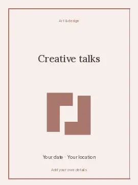Spring Creative Talks · Signal poster template