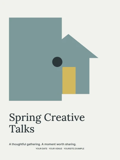 Spring Creative Talks · Framed editorial poster template