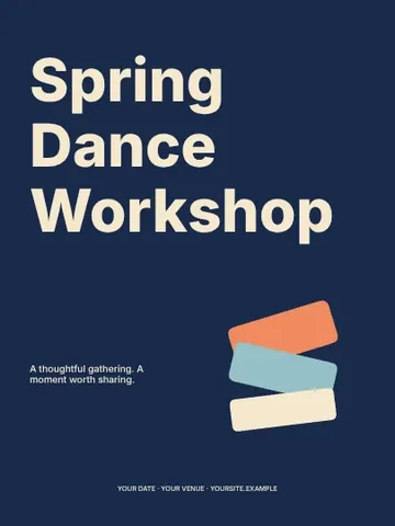 Spring Dance Workshop · Typographic poster template