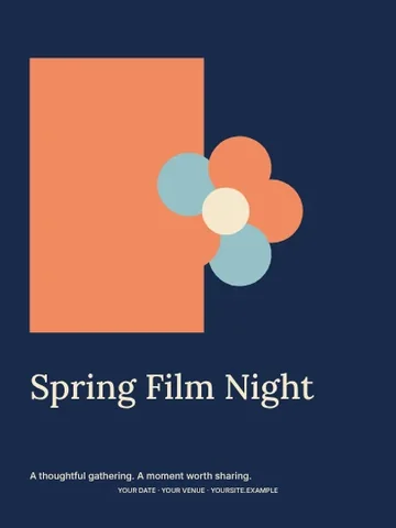 Spring Film Night · Studio poster template