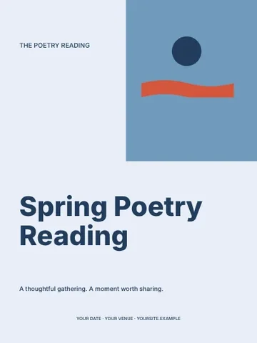 Spring Poetry Reading · Modern poster template
