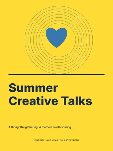 Summer Creative Talks · Contour poster template