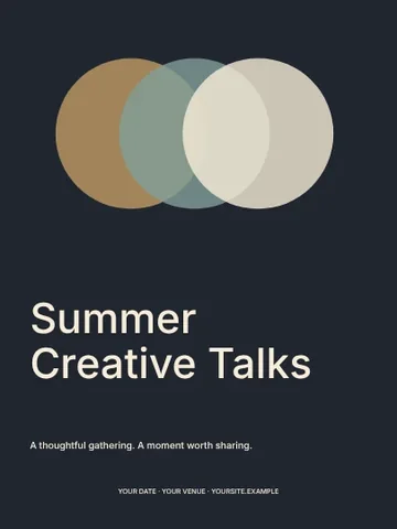 Summer Creative Talks · Orbit poster template