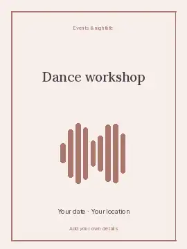 Summer Dance Workshop · Contour poster template