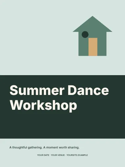 Summer Dance Workshop · Stencil poster template