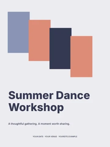 Summer Dance Workshop · Terrace poster template