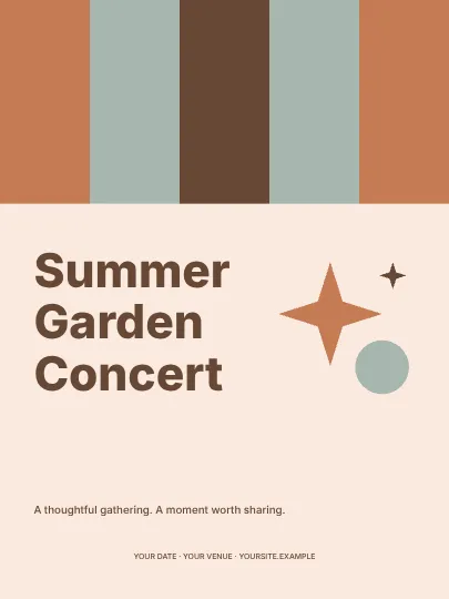 Summer Garden Concert · Spectrum poster template