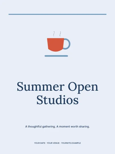 Summer Open Studios · Classic poster template