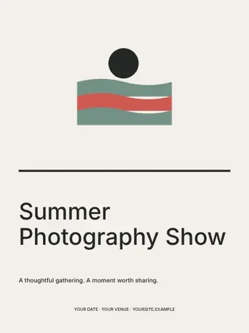 Summer Photography Show · Linework poster template