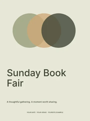 Sunday Book Fair · Orbit poster template