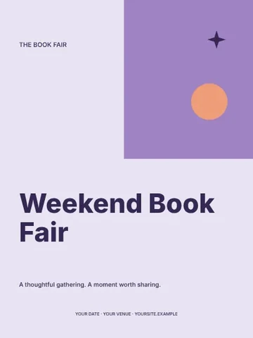 Weekend Book Fair · Modern poster template