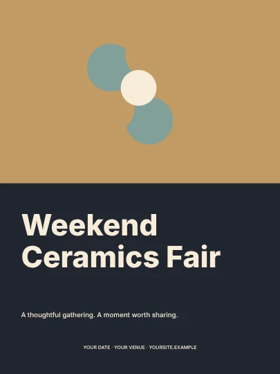 Weekend Ceramics Fair · Duotone poster template