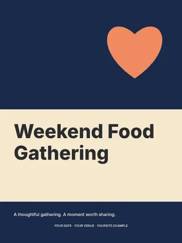Weekend Food Gathering · Stencil poster template