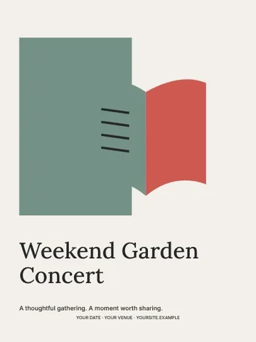 Weekend Garden Concert · Studio poster template