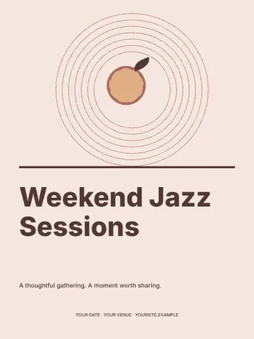 Weekend Jazz Sessions · Contour poster template