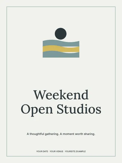 Weekend Open Studios · Frame poster template