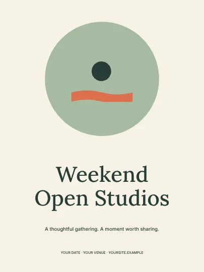 Weekend Open Studios · Medallion poster template