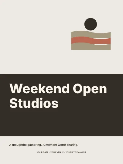 Weekend Open Studios · Stencil poster template