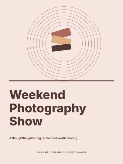 Weekend Photography Show · Contour poster template
