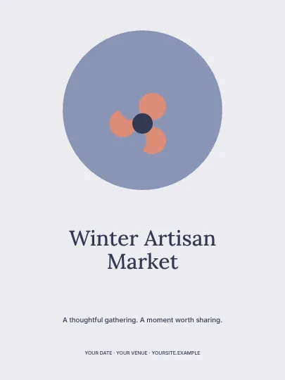 Winter Artisan Market · Medallion poster template