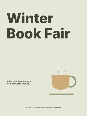 Winter Book Fair · Typographic poster template
