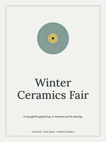 Winter Ceramics Fair · Frame poster template