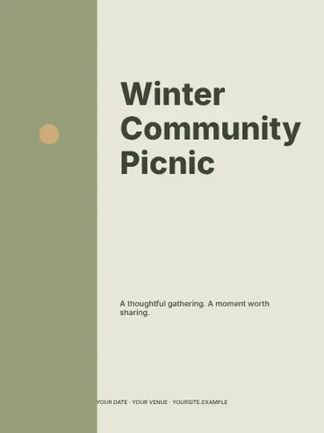 Winter Community Picnic · Column poster template