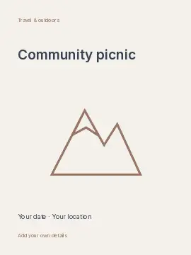Winter Community Picnic · Column poster template