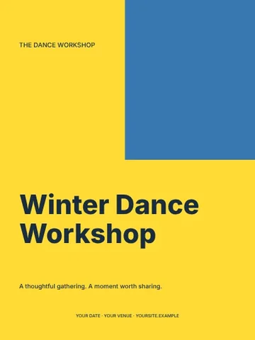 Winter Dance Workshop · Modern poster template
