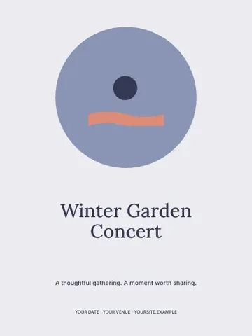 Winter Garden Concert · Medallion poster template