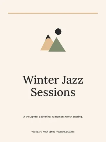 Winter Jazz Sessions · Classic poster template