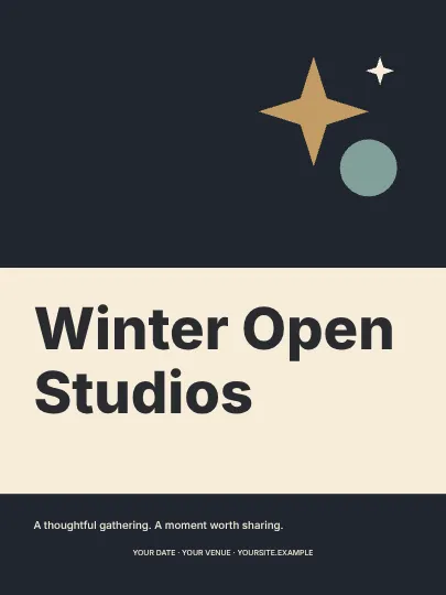 Winter Open Studios · Stencil poster template
