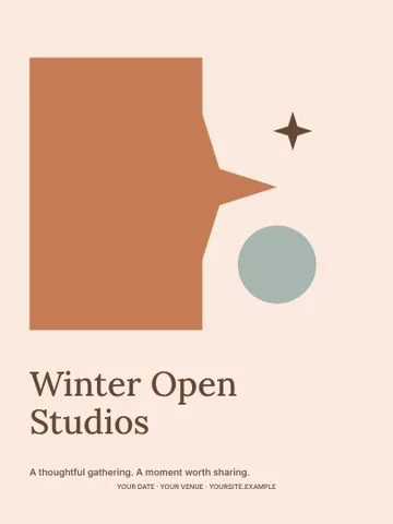 Winter Open Studios · Studio poster template