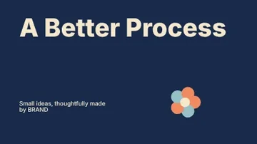 A Better Process · Typographic presentation cover template