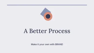A Better Process · Classic presentation cover template