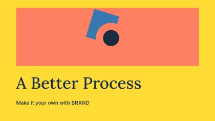 A Better Process · Gallery presentation cover template