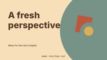 A fresh perspective · Retro presentation cover template